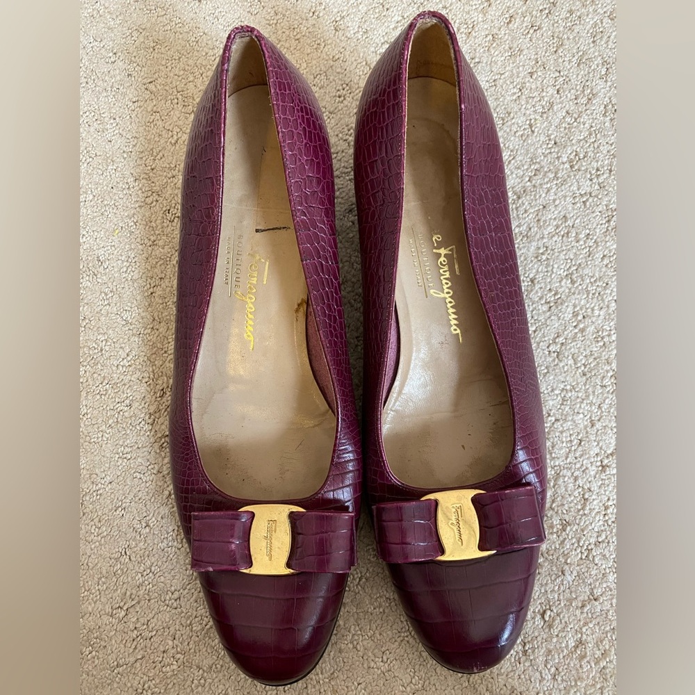 Purple Ferragamo Mary Jane’s